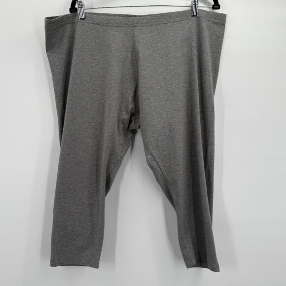 J Jill Pants Womens 3X Gray Stretch Pull On Cropped Lounge Casual Comfort Plus - Picture 1 of 12